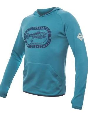 Pánská mikina klokanka SENSOR MERINO UPPER OUTDOORS mint blue Značkový