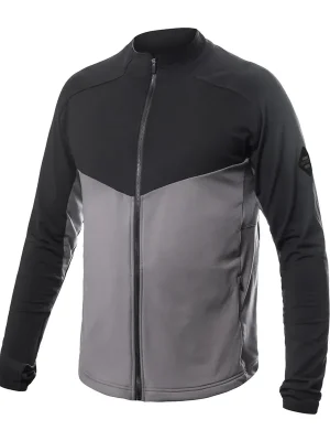 Nová Kolekce Pánská mikina celozip SENSOR COOLMAX THERMO steel gray/černá
