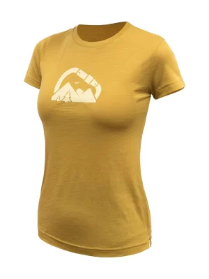 Dámské triko kr.rukáv SENSOR MERINO AIR SUMMIT mustard Omezená Nabídka