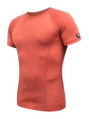 Levný Pánské triko kr.rukáv SENSOR MERINO ACTIVE terracotta