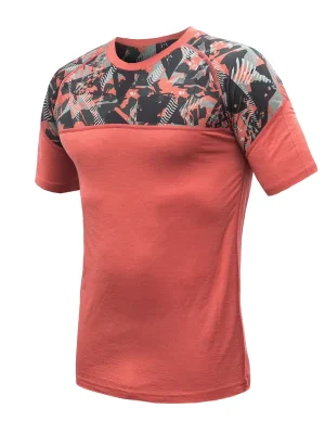Pánské triko kr.rukáv SENSOR MERINO IMPRESS terracotta/rush Hit Sezóny