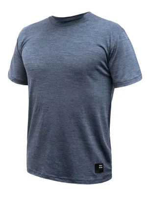 Originální Pánské triko kr.rukáv SENSOR MERINO LITE mottled blue