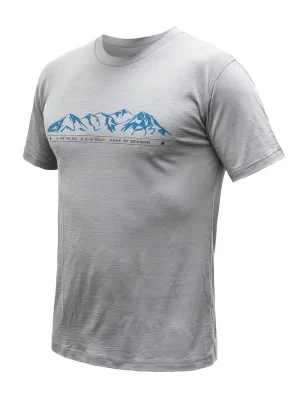 Dokud Zásoby Vydrží Pánské triko kr.rukáv SENSOR MERINO ACTIVE MOUNTAINS šedá