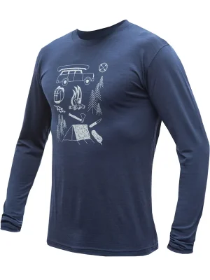 Pánské triko dl.rukáv SENSOR MERINO ACTIVE OUTSIDE deep blue Dokud Zásoby Vydrží