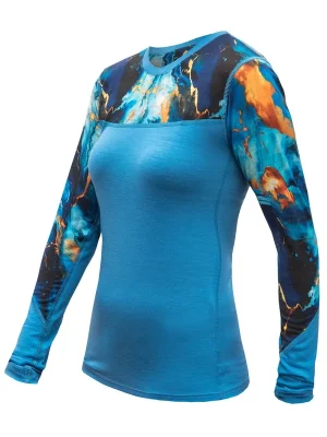 Dámské triko dl.rukáv SENSOR MERINO IMPRESS modrá/universe Akční Cena