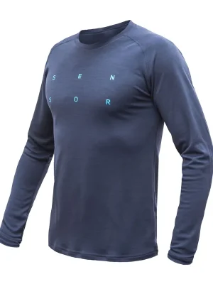 Kup Teď Pánské triko dl.rukáv SENSOR MERINO BLEND TYPO deep blue