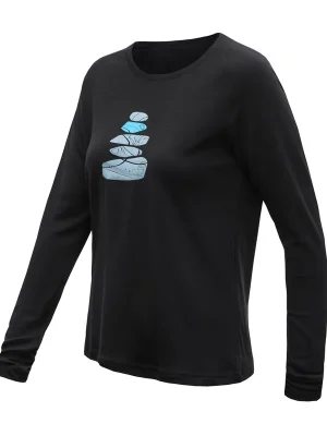 Dámské triko dl.rukáv SENSOR MERINO BLEND STONE černá Top Prodej