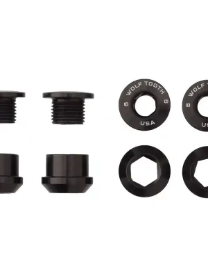 Šroubky do převodníku WOLF TOOTH Chainring Nuts and Bolts černá 4ks Nejlepší Cena