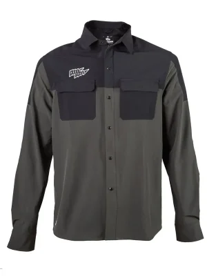 Hit Sezóny Bunda Fresh Trash MEN'S RIDER LONG SLEEVE SHIRT OLIVE GREEN/BLACK