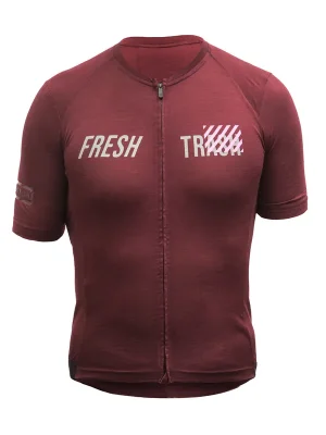 Aktuální Dres Fresh Trash MEN'S LITE MERINO EVO JERSEY MERLOT RED