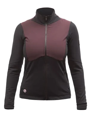 Přímo Od Výrobce Bunda Fresh Trash WOMEN'S CROSS POINT HYBRID JACKET TRUE BLACK/PORT RED