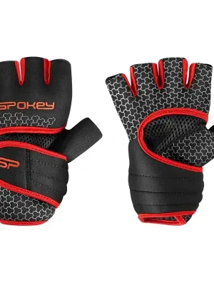 Originální Neoprenové fitness rukavice Spokey LAVA, černo-červené