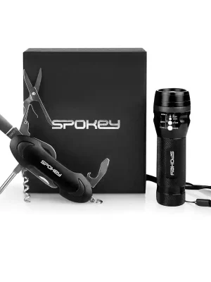 Sada multifunkčního nářadí v dárkové krabičce Spokey ZOOM: nůž + svítilna s poutkem Sezónní Sleva