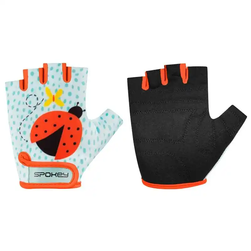 Dětské cyklistické rukavice Spokey PLAY LADYBUG Omezená Nabídka