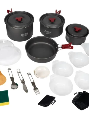 Aktuální Camping set nádobí alluminium pro 3-4 osoby