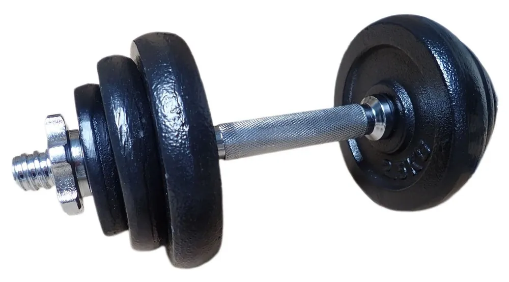 Nakládací činka jednoruční set 2x10kg (20kg) pogumované Vrácení Zdarma