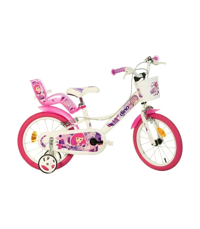 Časově Omezené Dětské kolo 16 Dino Bikes Bílé s růžovým potiskem