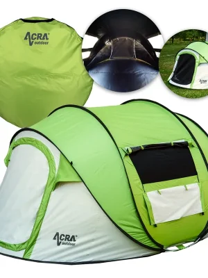 Super Cena Outdoor ST30 samorozkládací stan pro 2-3 osoby/2seconds - zelený se zatmavením