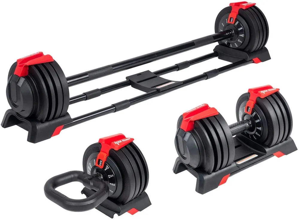 Sada nastavitelných činek 24 kg, 3v1 Nejprodávanější