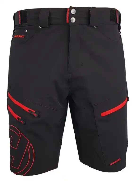 Kraťasy pánské HAVEN NAVAHO SHORTY černo/červené s cyklovložkou Jen Po Omezenou Doba