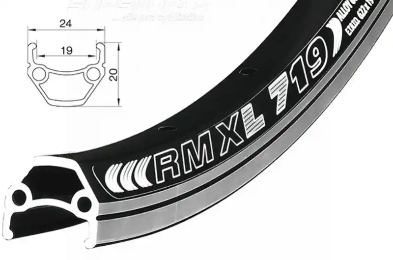 Super Cena Ráfek REMERX DRAGON 719 V-brake 406x19 24děr černý nýt