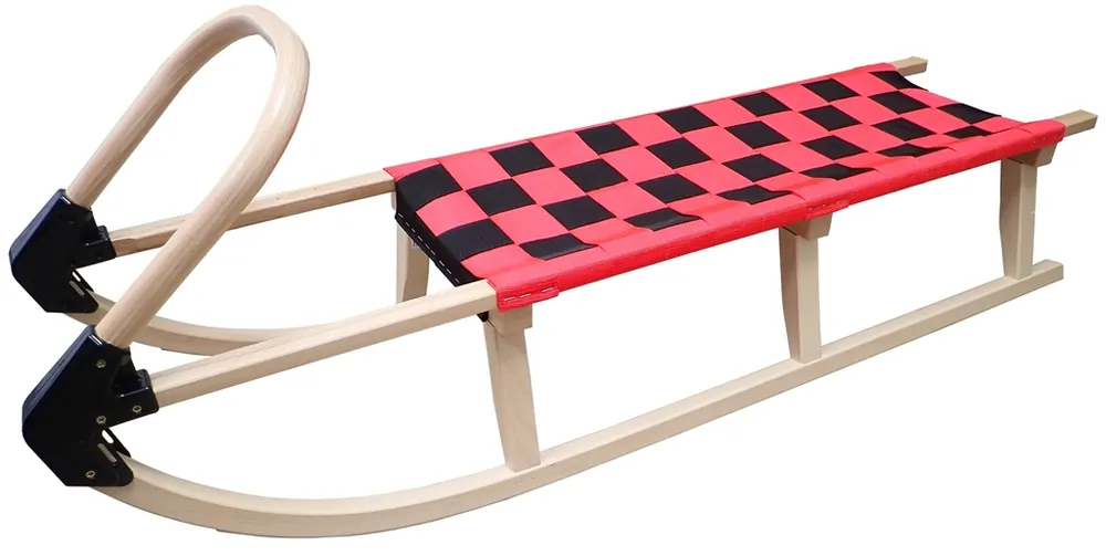 Dřevěné sáně Bohemia 125cm - červené Doprava Zdarma