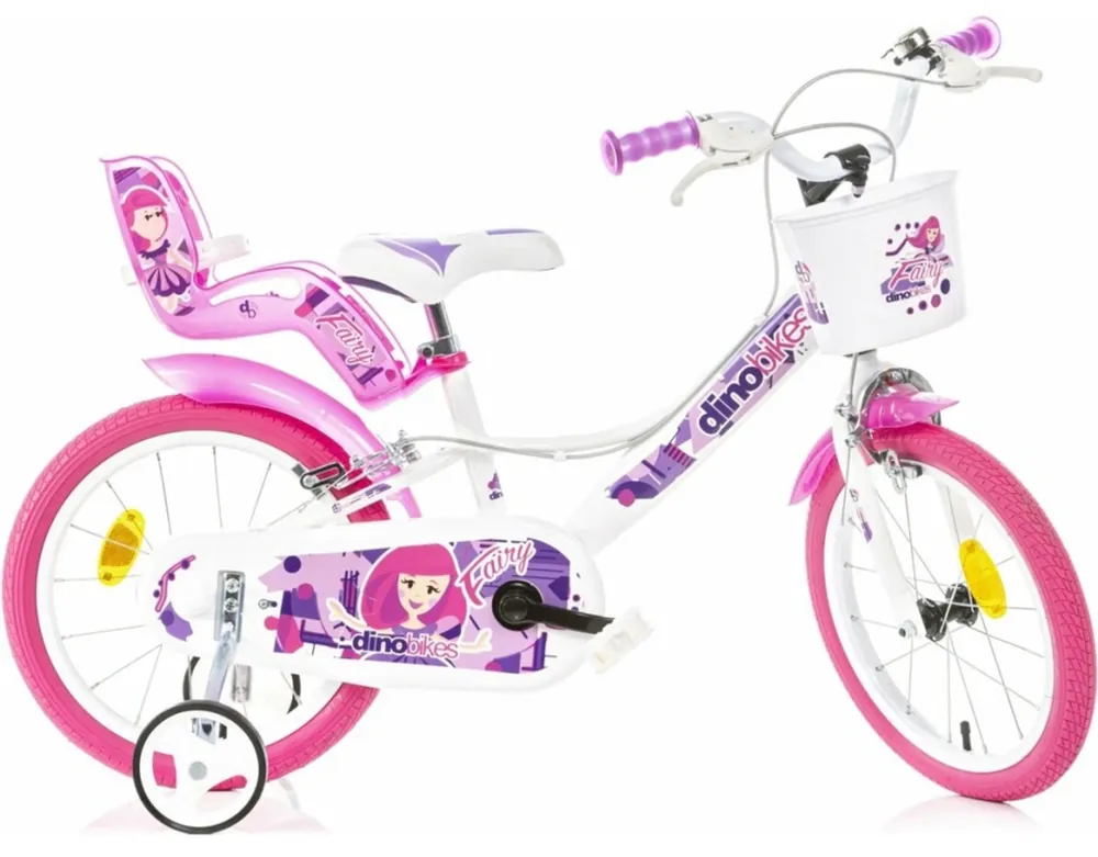 Dětské kolo 16 Dino bikes 166RSN FAIRY bílá, růžový potisk 2022 Víkendová Akce