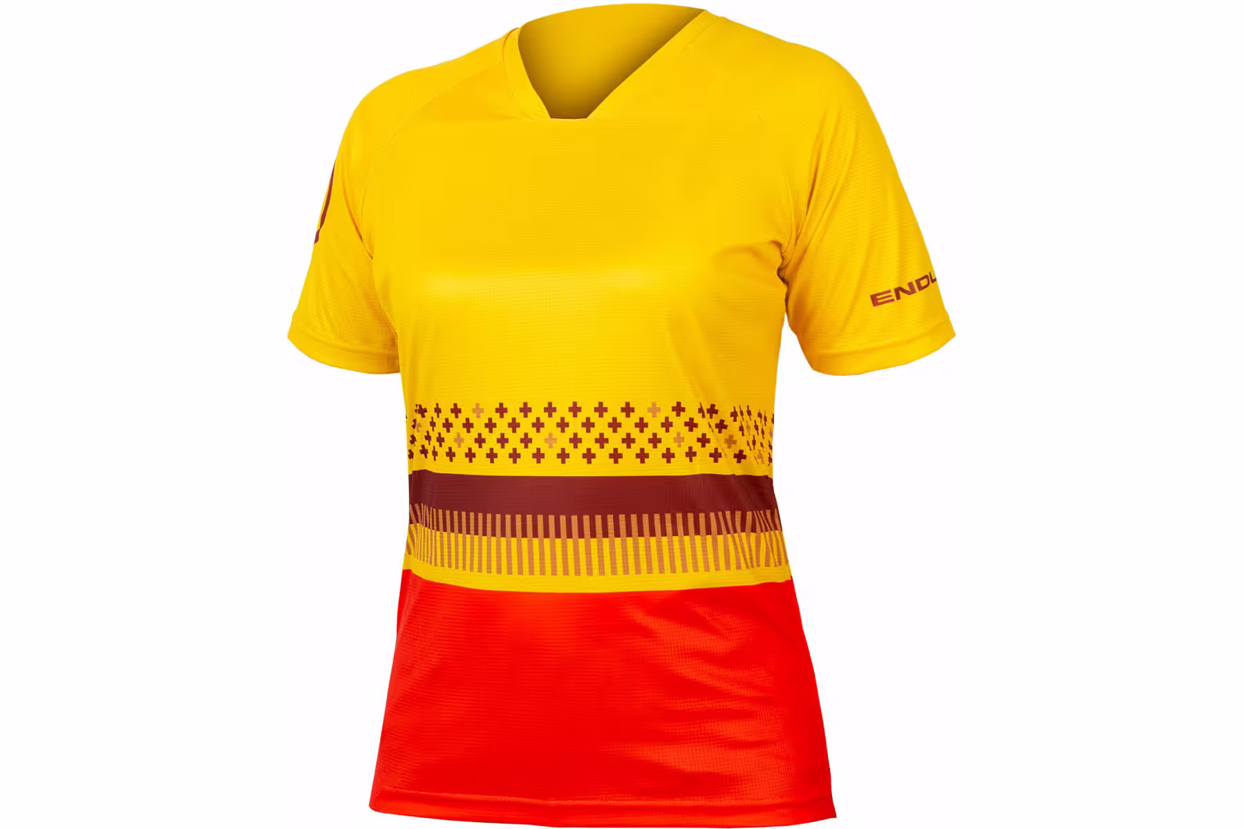 DresEndura SingleTrack Print T LTD E6192 dámský kr.r. yellow saffron L Sleva