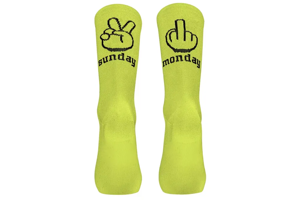 PonožkyNorthwave Sunday Monday Sock C89222012 yellow fluo Must-Have