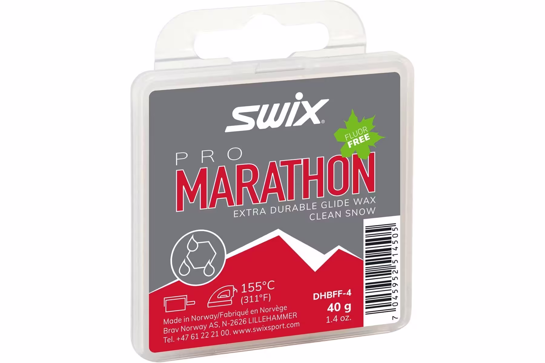 Skluzný voskSwix Marathon DHBFF-4 black 40g -5°C/+20°C Cenová Bomba