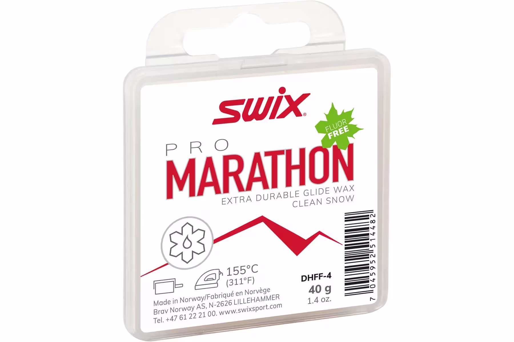 Skluzný voskSwix Marathon DHFF-4 white 40g 0°C/+20°C Hit Sezóny