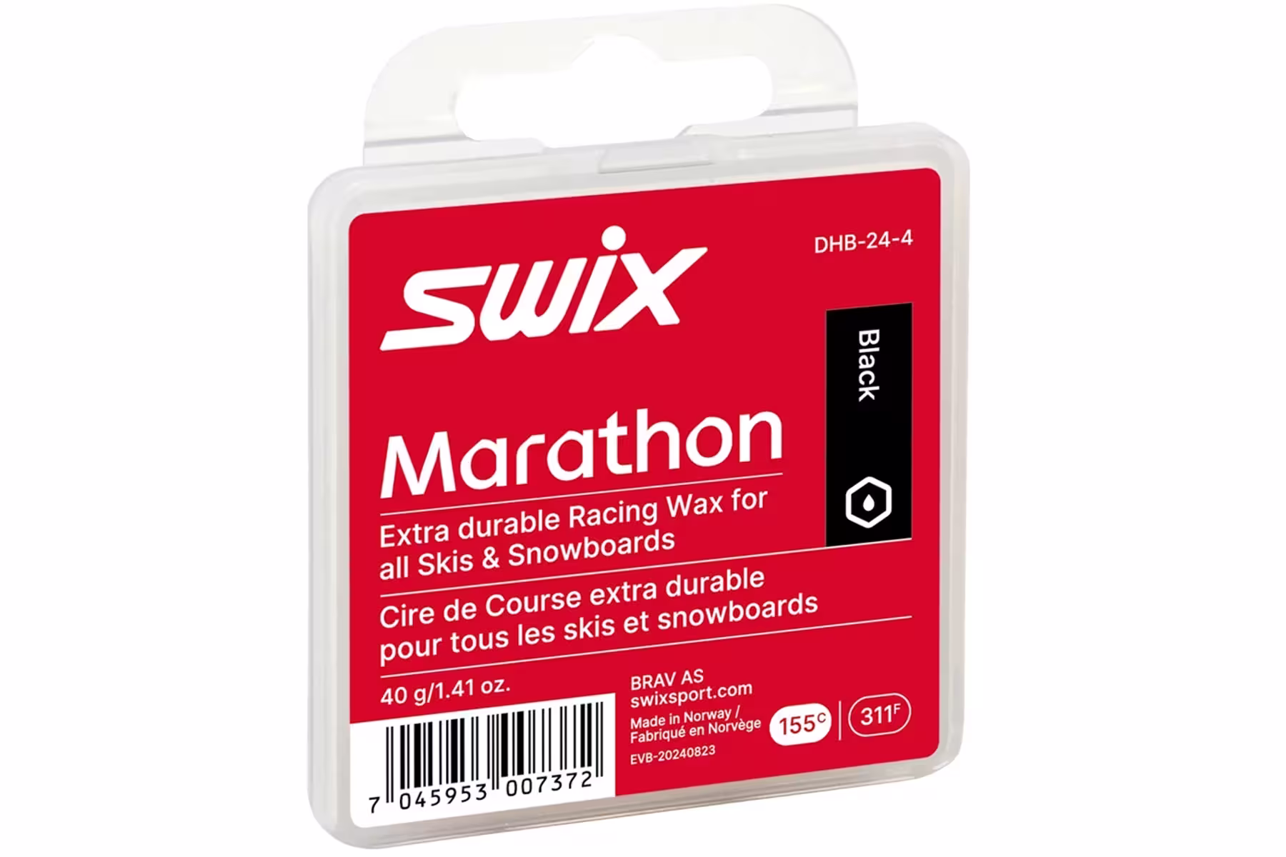 Skluzný voskSwix Marathon Pro DHB black 40g -5°C/+20°C Pouze Dnes