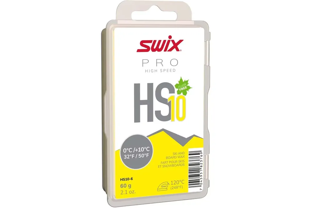 Skluzný voskSwix HS10 yellow 0°C/+10°C 60g Nejprodávanější
