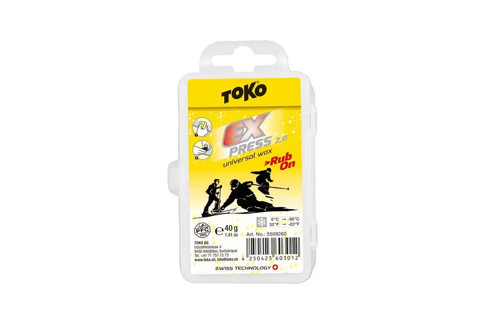 Skluzný voskToko Express Rub-On Universal 0°C/ -30°C 40g Oblíbený