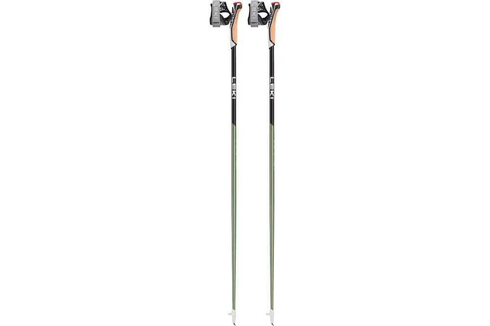 Cenově Výhodný Nordic walking hůlkyLeki Flash Carbon green/black/neonyellow 130cm