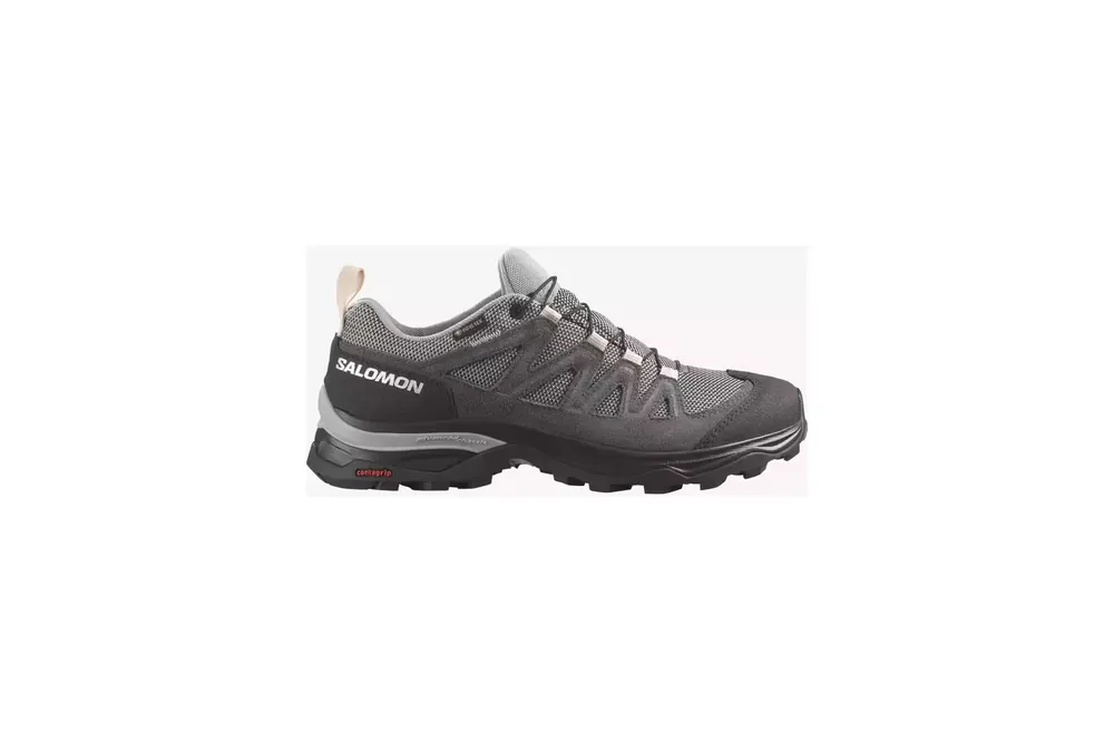 ObuvSalomon X Ward Leather GTX 2 471824 dámské gull/black/ebony 4.5 Vrácení Zdarma