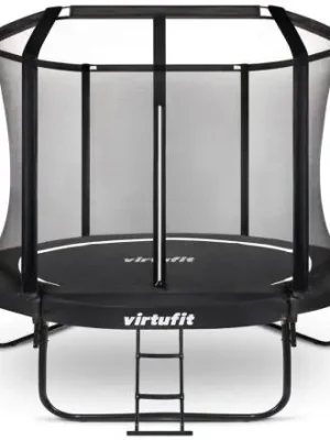 Trampolína VIRTUFIT Premium s ochrannou sítí Černá 251 cm Vysoce Kvalitní