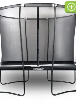 Trampolína VIRTUFIT Premium s ochrannou sítí Černá 183 x 274 cm Must-Have