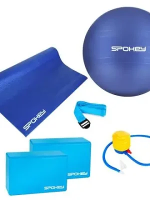 Aktuální Jóga set ASTEYA - podložka + gymnastický míč vč. pumpičky + bloky + popruh SPOKEY