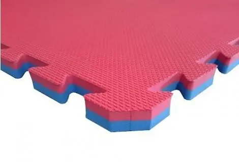 Nízká Cena Tatami EVA 100 x 100 x 2 cm modrá červená YATE