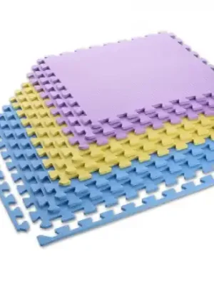 Ochranná puzzle podložka MP10 žlutá-modrá-fialová Zlevněný