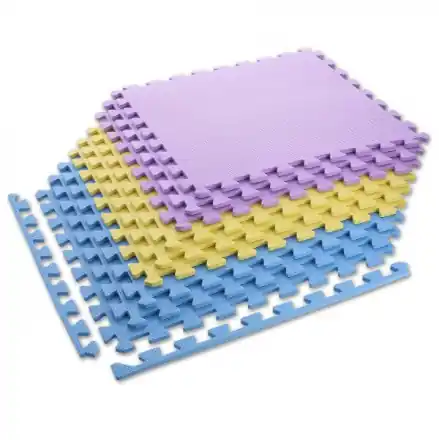 Ochranná puzzle podložka MP10 žlutá-modrá-fialová Zlevněný