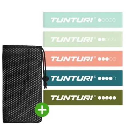 Set posilovacích gum TUNTURI Mini Resistance Band Set 5 ks Cenově Výhodný