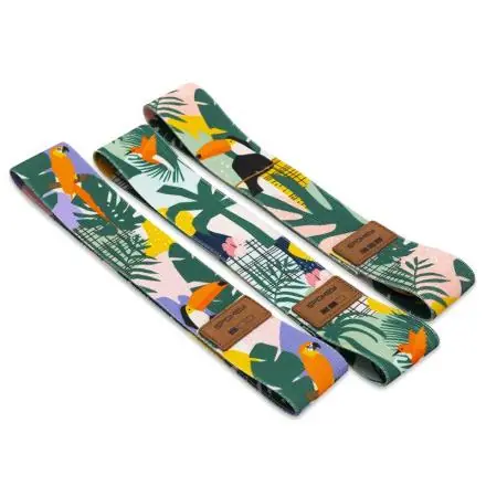Sada fitness bavlněných gum SPOKEY HOME JUNGLE SET 3 ks + obal Must-Have