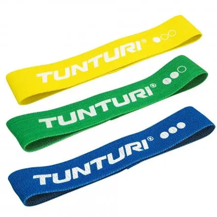 Autentický Set textilních odporových gum TUNTURI - 3 kusy