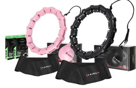 Masážní hula hoop HMS HHW11 se závažím + zeštíhlující pás PLUS SIZE Expresní Doručení
