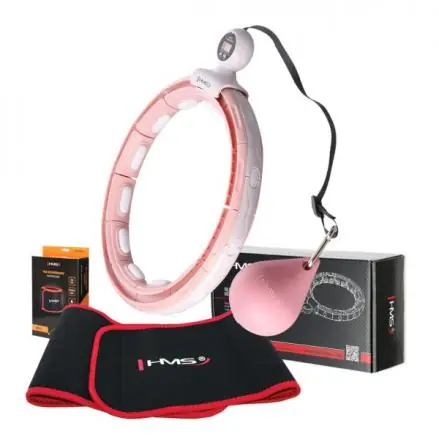 Masážní hula hoop se závažím a počítadlem + zeštíhlující pás HMS HHM15 Kup Teď