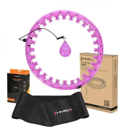Masážní hula hoop plus size se závažím + zeštíhlující pás HMS HHW12 Pouze Dnes