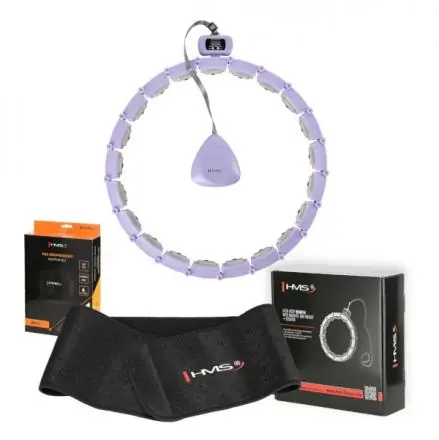 Akční Nabídka Masážní hula hoop se závažím a počítadlem + zeštíhlující pás HMS HHM14