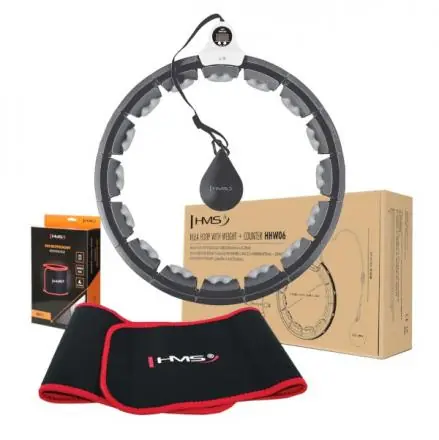Hit Sezóny Masážní hula hoop se závažím a počítadlem + zeštíhlující pás HMS HHW06